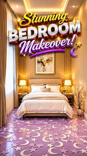 🌙⭐ We Turned the Floor Into a Magical Moon & Star Bedroom! 😱✨ | Luxury Room Transformation| #shorts