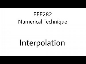 Live Session- 03: Interpolation