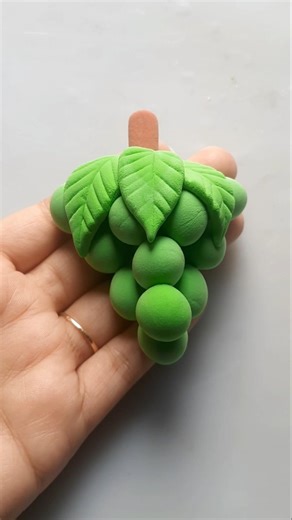 DIY idea 💞 How to make easily grapes 🍇 with Super clay #trend​ #clay​ #music​ #funny​ #clay​