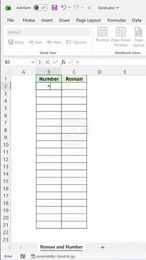 Auto Roman Numerals—No Typing Needed #excel #excelforbeginners #excelshortcuts #office