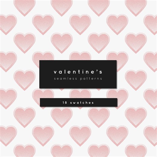 Minimal Heart Pattern Set – Valentine’s Day Seamless Vector Graphics (digital Download) - Etsy