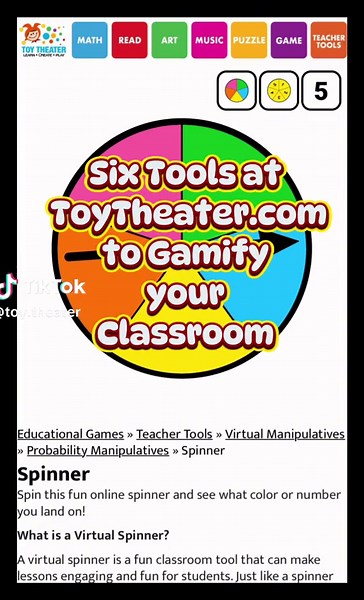 🎮 Gamify your classroom with ToyTheater.com 🎮 ##teachersoftiktok #teachingideas #teachingtips #teachingtools #teachingtok #edtech #edutok