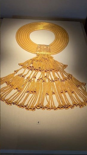 ✨ The Golden Shebyu Collar of Pharaoh Psusennes I #egyptianmuseum #tutankhamun #pyramidsofegypt