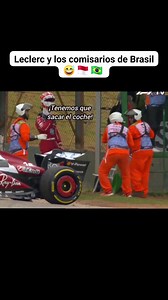1.5M views · 23K reactions | LECLERC Y LOS COMISARIOS DE BRASIL Cuando Charles Leclerc abandono el GP de Brasil vivió varios momentos curiosos con los comisarios, primero uno le ofrecieron un café y lo regañaron y después cuando lo escoltada al PitLane, otro comisarios se cayó. | Adicción Fórmula 1 | Facebook
