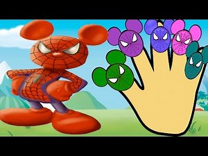 Mickey Mouse Spiderman Finger family/ Nursery RHymes for kids
