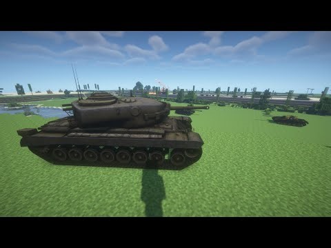 Mcheli content: T30 heavy tank from World Of Tanks in Minecraft