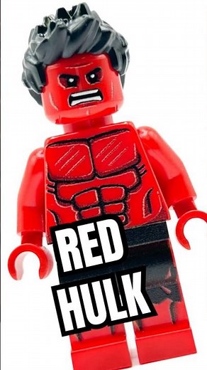 Custom LEGO Red Hulk Minifig - Lets make that! #lego #marvel #redhulk