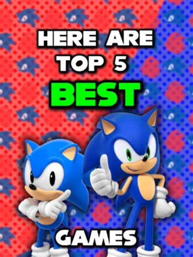 Top 5 BEST Sonic Games #sonic #sonicthehedgehog #sonicgames #fyp #ranking #top5 #shadowthehedgehog