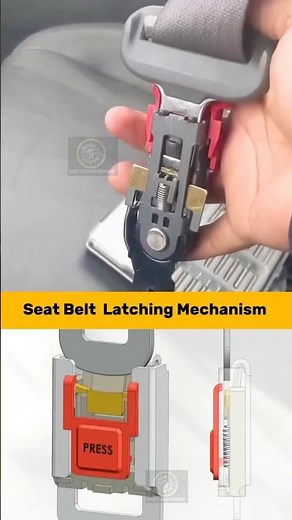 Seat Belt Latching Mechanism Mechanical Design #mechanism #mechanical #engineering #automobile #car
