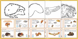 秋の工作 小学生 - 落ち葉のクラフト