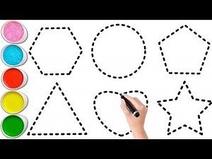 How to Draw 2D Shapes Easy | Circle, Square, Triangle Drawing for Kids