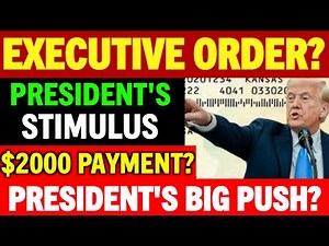 EXECUTIVE ORDER? PRESIDENT'S $2000 STIMULUS PAYMENT FOR SSI SSDI VA BENEFICIARIES UPDATE?