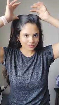 2 Easy and effortless Hairstyle Trick /How to High voluminous ponytail and Halfup Hairstyle #shorts