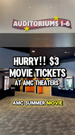63K views · 566 reactions | HURRY! DON’T MISS $3 MOVIE TICKETS AT AMC Theatres! 磻#movies #amc #amctheatres #shopping #deals #summer | One Cute Couponer | Facebook