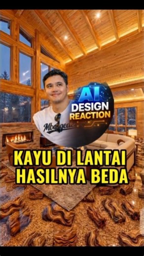 DETAILNYA UNIK! Lantai Kayu + Resin, Ini Punya Tekstur Natural yang Elegan👍 #interiordesign #design