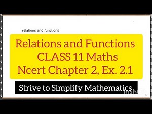 Chapter 2 Ex.2.1(Q1,Q2,Q3,Q4) Relations and Functions Class 11 Maths NCERT