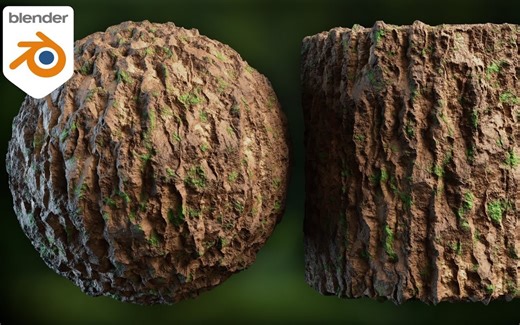 Blender程序化树皮材质制作教程