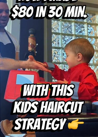 I made $80 in 30 minutes with 2 kids’ haircuts— here’s how I did it. 💰 Kids’ haircuts don’t have to be chaotic or time-consuming. When you focus on comfort, trust, and keeping kids entertained, the haircut moves faster and smoother. Here’s my exact tear-proof kids haircut strategy 👇 ✅ Keep kids entertained with a tablet or favorite show ✅ Use fun, kid-friendly clipper guards (like Kiddie Guardz) to reduce fear ✅ Use the Imagination Booster Seat to adjust tablet positioning for better cutting a
