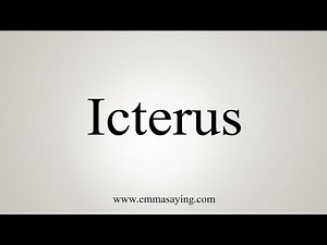 How To Say Icterus