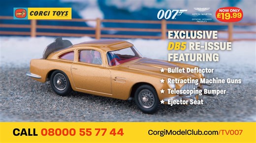 Corgi Model Club's james Bond Aston Martin DB5 TV Commercial
