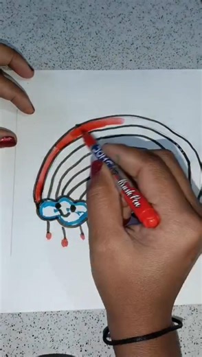 Rainbow 🌈 Colors combination, Easy Rainbow drawing #art#artbyalisa