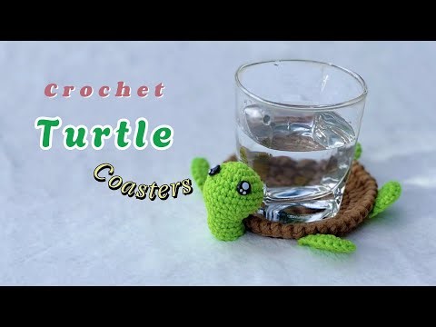 How To Crochet Turtle Coasters Tutorial | Cute Turtle Coasters #crochetanywhere