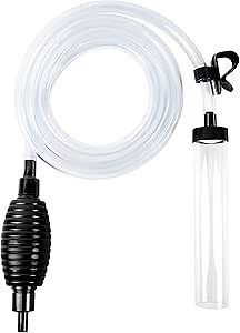 7ft Aquarium Gravel Vacuum Cleaner, Fish Tank Water Changer, Hand Pump Siphon