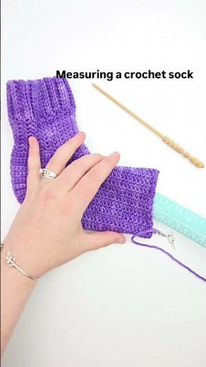Measure a Crochet Sock With Me!