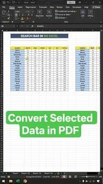Convert Selected Excel Data into PDF File #viralshorts #exceltopdf
