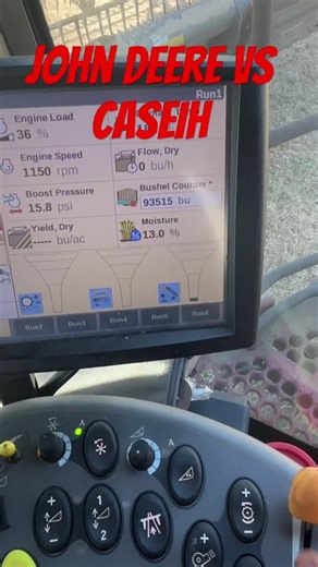 John Deere Vs CaseIH! #combine #caseih #johndeere