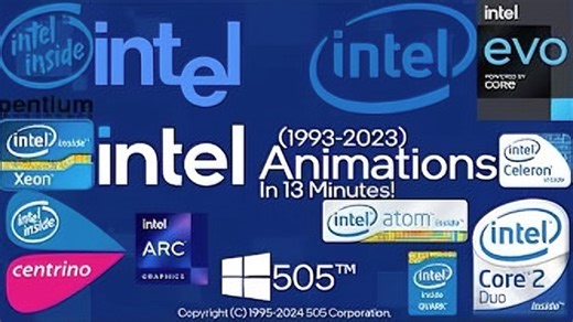 所有的英特尔广告动画都在这了，仅需十三分钟！(1993-2024) - Core⧸Xeon⧸Pentium⧸Evo⧸Arc