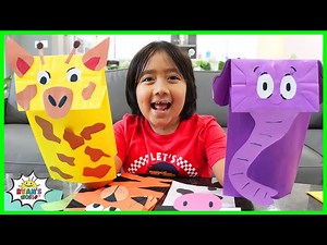 How to Make Animal Puppets from Paper Lunch bags DIY!!! - Videos For Kids