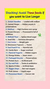 2.1M views · 9.1K reactions | . . . Shocking Avoid These foods if you want to Live Longer #ukreels #usareels #healthcare #Trump #austria #newyork #true #canada #Australia #health #usa #tiktok #newpost | My Health Tips | Facebook