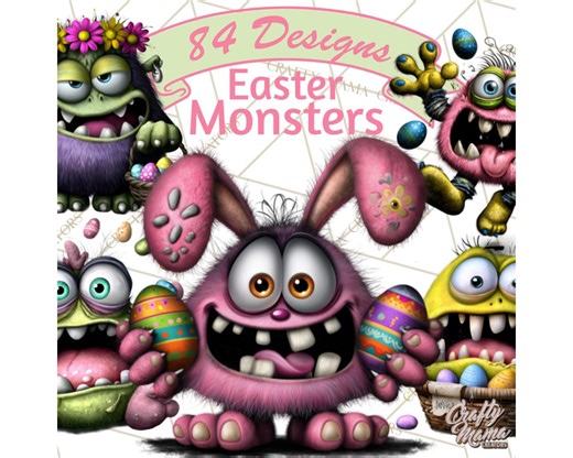 84 Easter Monsters Clipart, Monster Easter PNG, Funny Easter Monster Png, Sublimation Designs, Monster Clip Art, Easter Bunny, Egg Hunt - Etsy