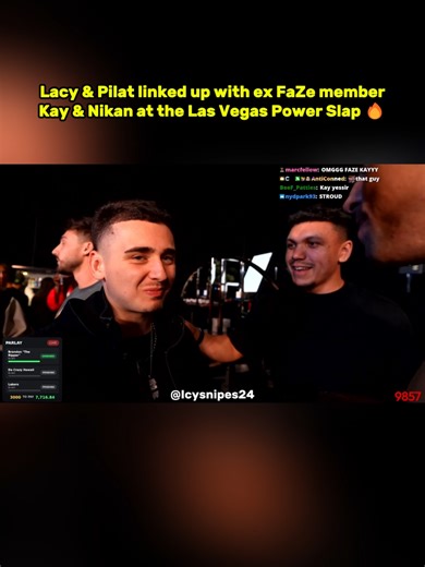 Lacy & Pilat linked up with ex FaZe members Kay & Nikan at the Las Vegas Power Slap 🔥#lacy #shorts #viral #fyp #pilat #twitch