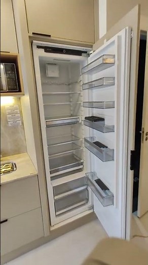 Would you put it in or not? A refrigerator built into the carpentry!