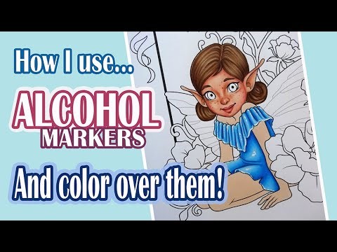 How to color over alcohol markers _ Adult Coloring