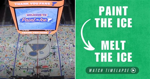 9.8K views · 117 reactions | Watch as our ice transforms from a painting to a puddle 流 | Enterprise Center | Facebook