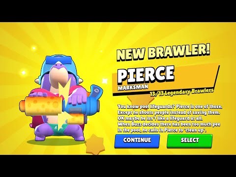 PIERCE | UNLOCK, SKINS, PINS, VOICE LINES | Brawl Stars