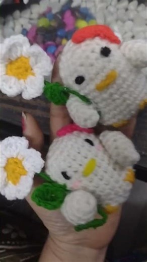 beautiful crochet chick key chain toy #crochetcrosai #handmadecrochet #diy #crochetprojects #🥰🙏