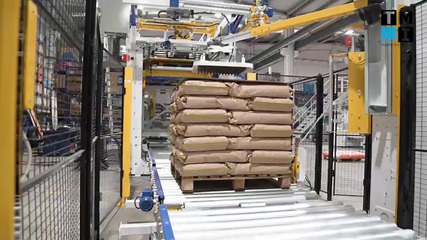 Complete bagging line from TMI, featuring two ILERSAC L bagging machines