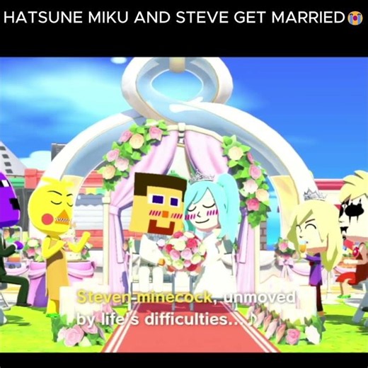 hatsune miku and steve get married 😭 *EMOTIONAL*