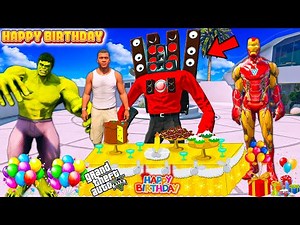 SPEAKERMAN Birthday Celebration in GTA5 Franklin Celebrating SPEAKERMAN Birthday With CAMERAMAN GTAV