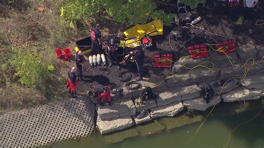 Car found submerged in water behind Naperville Police Department