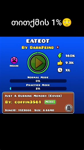 the longest level in geometry dash #geometrydash #gd #fyp #impossible #extremedemon