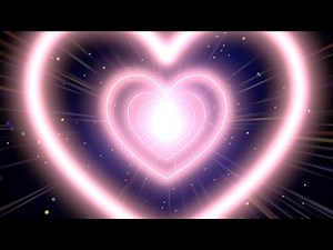 10 Hours💖Pink Heart Background│Neon Lights Love Heart Tunnel Background Video Loop