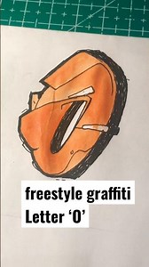 Freestyle graffiti letter ‘O’ easy #art #drawing #shorts