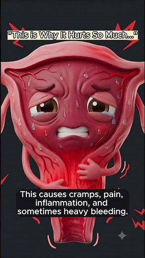 What Your Uterus Goes Through During Period Pain 😣 (Real Animation)