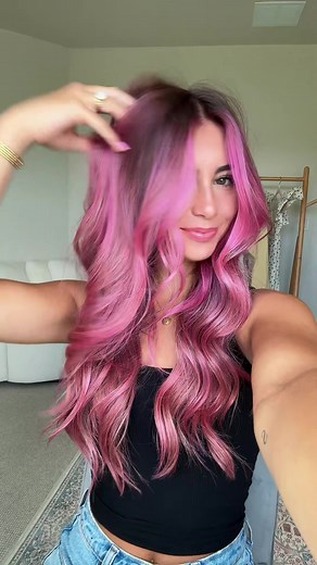 Halle's Stunning Pink Hair Transformation