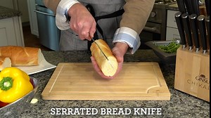 GINSU Chikara Series Forged 7" Santoku Knife - Premium 420J Stainless Steel Kitchen Knife